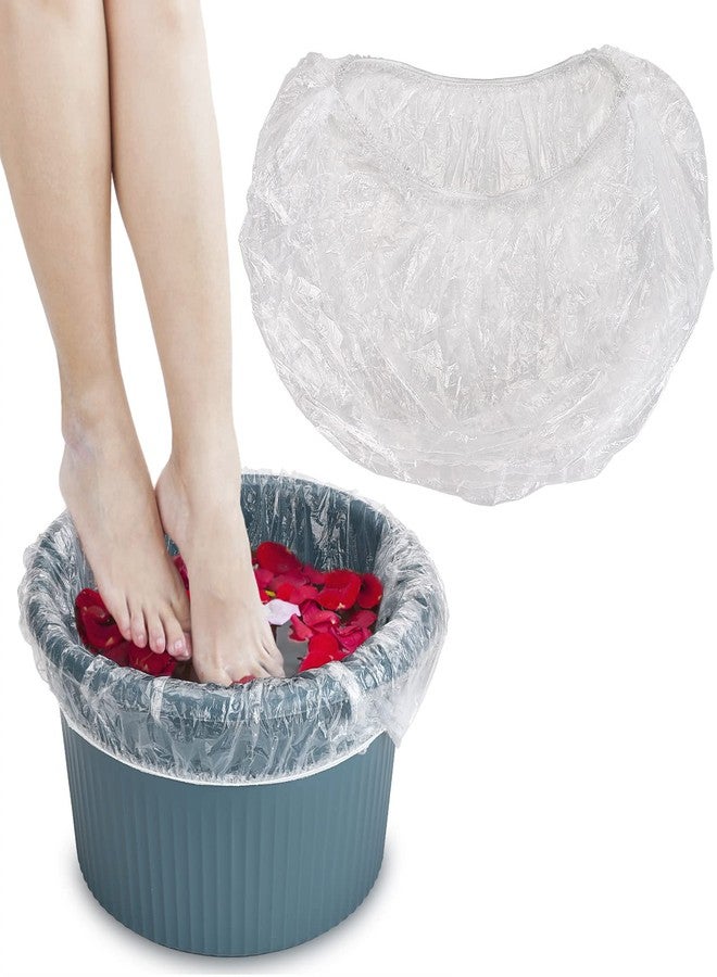 Noverlife 100PCS Disposable Pedicure Spa Liners, Clear Plastic Single Use Foot Spa Liners, Disposable Foot Tub Liner One-off Foot Bath Basin Bags for Foot Pedicure Spa Beauty Salon Hotel Home Use - Image 1
